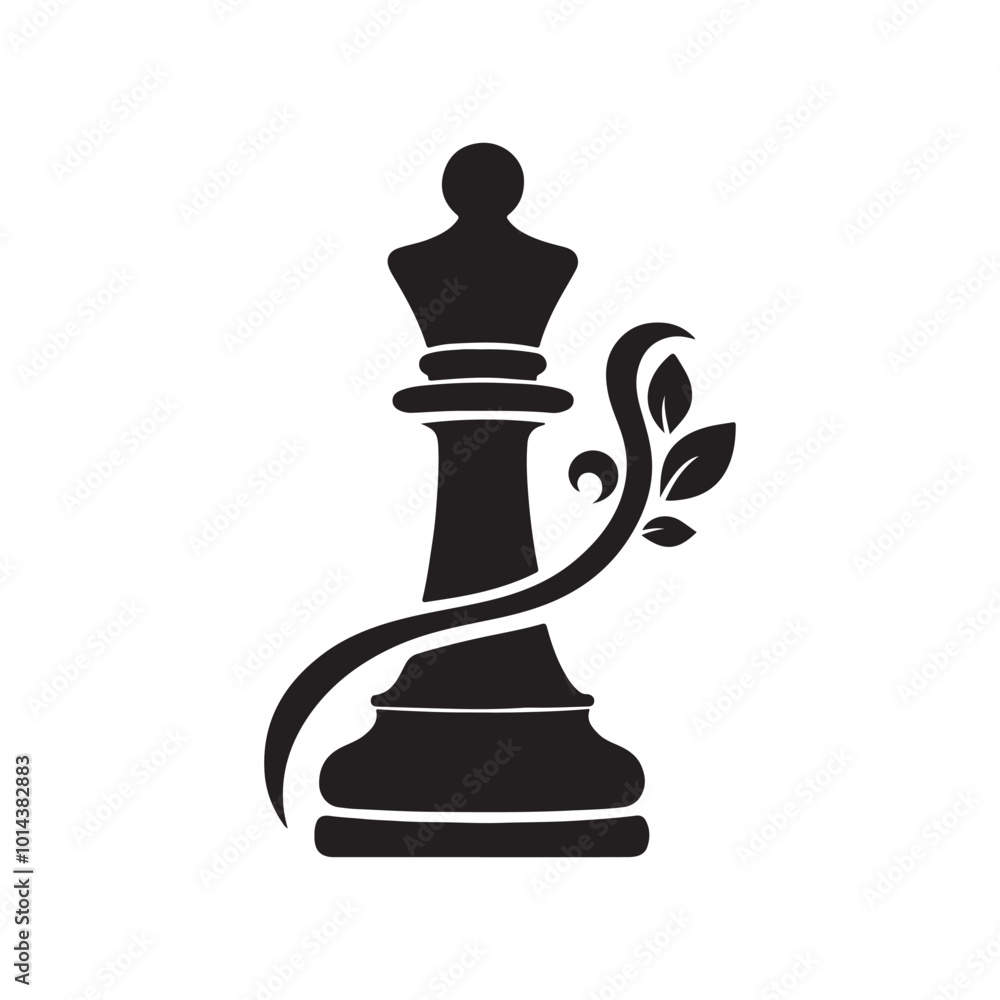 Creative Chess Piece Silhouette Logo Design: A Stylish Icon for Intellectual Branding, Competitions, and Strategic Businesses Creative Chess Piece Silhouette Logo Design: A Stylish Icon for Intellectual Branding, Competitions, and Strategic Businesses