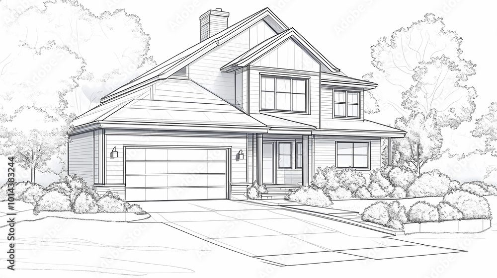 Continuous line simple house. One line illustration of housing,real estate,property. Single line vector illustration. Continuous line simple house. One line illustration of housing,real estate,property. Single line vector illustration.