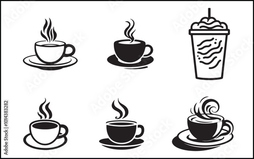 Wallpaper Mural Coffee cup vector coffee cup and bean icon coffee vector Torontodigital.ca