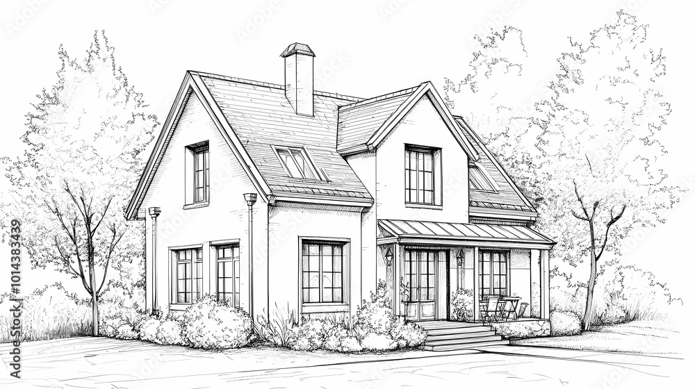 Continuous line simple house. One line illustration of housing,real estate,property. Single line vector illustration. Continuous line simple house. One line illustration of housing,real estate,property. Single line vector illustration.