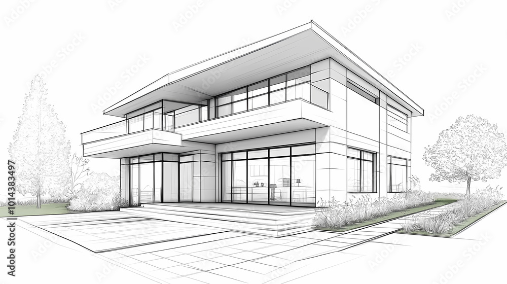 Continuous line simple house. One line illustration of housing,real estate,property. Single line vector illustration. Continuous line simple house. One line illustration of housing,real estate,property. Single line vector illustration.