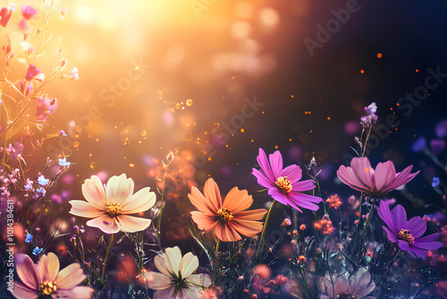 floral summer concept background