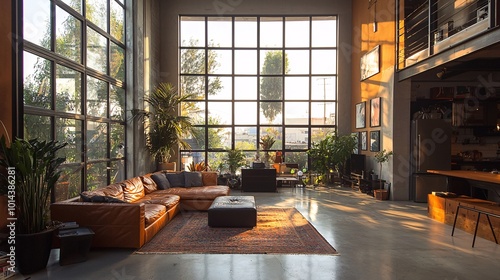 Spacious Industrial Loft with Large Windows