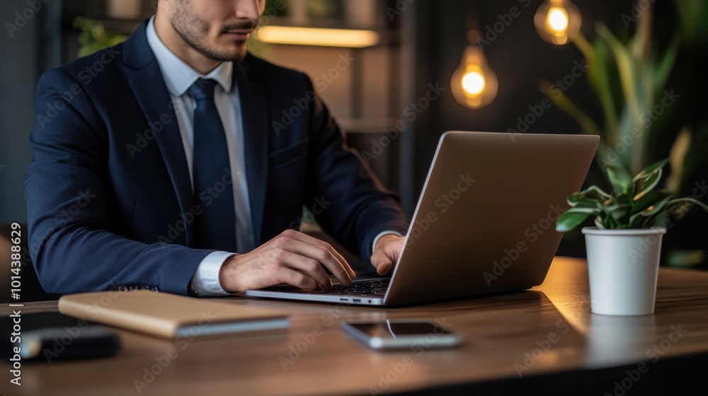 The Professional Using Laptop The Professional Using Laptop