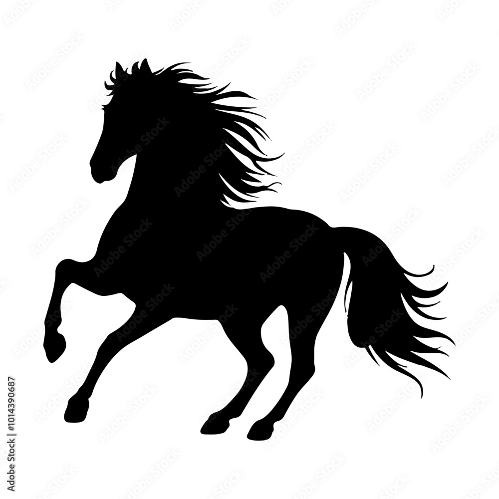 white and black horse silhouette white and black horse silhouette