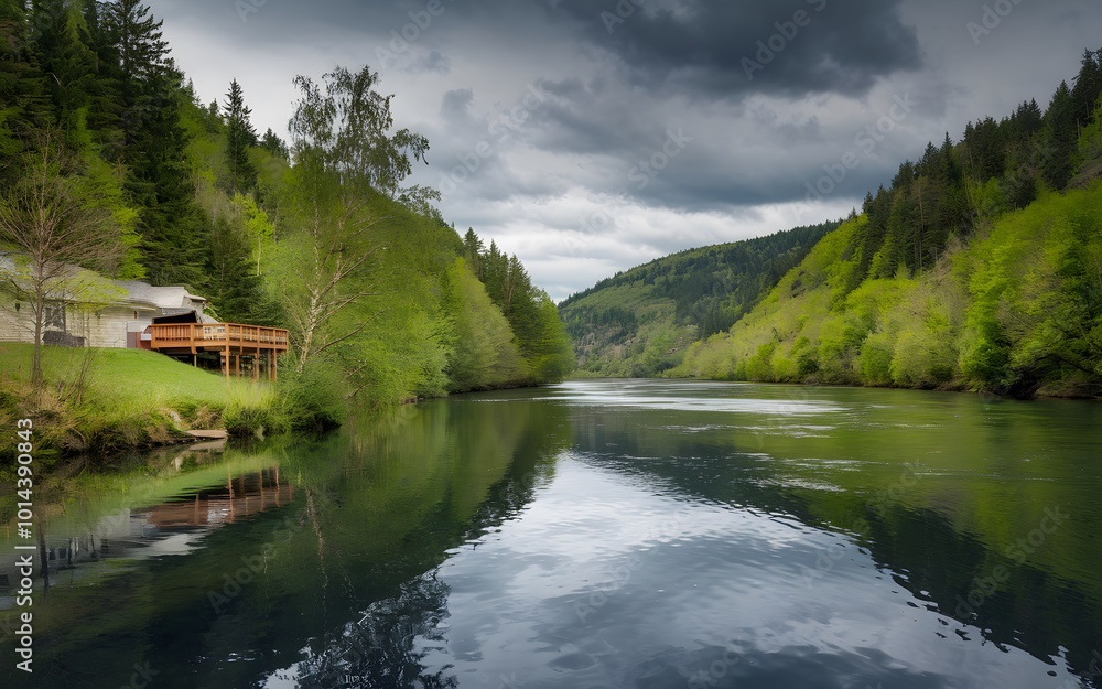 Fototapeta premium lake in the mountains
