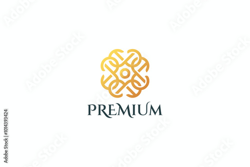 Premium Logo Abstract Pattern Geometric for Business Beauty Fashion Jewelry Luxury Concept
