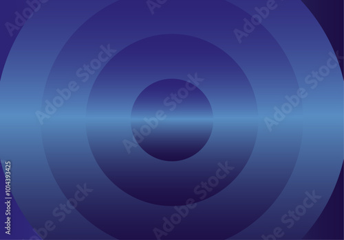 Fondo de círculos concéntricos de degradado azul brillante metálico.