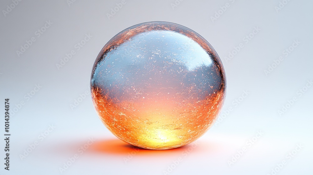A glowing orb with a textured surface, radiating warm colors. A glowing orb with a textured surface, radiating warm colors.