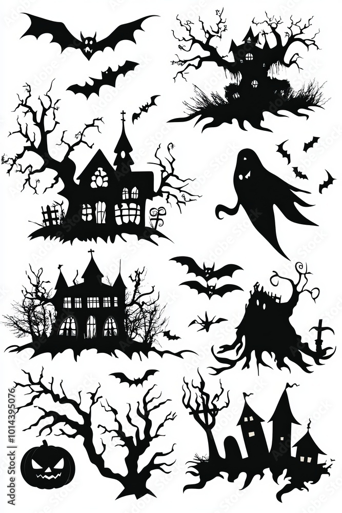 Halloween concept icons Halloween concept icons