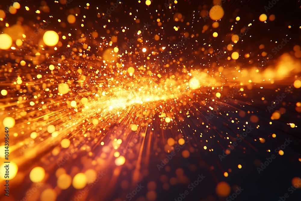 Fototapeta premium The bright sparks of the bengal lights on a dark background