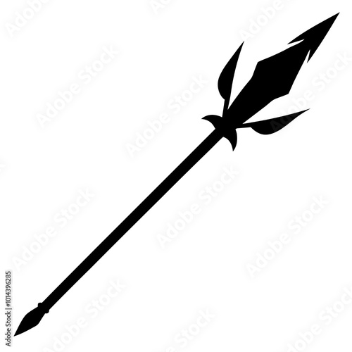 Spear Silhouette vector illustration