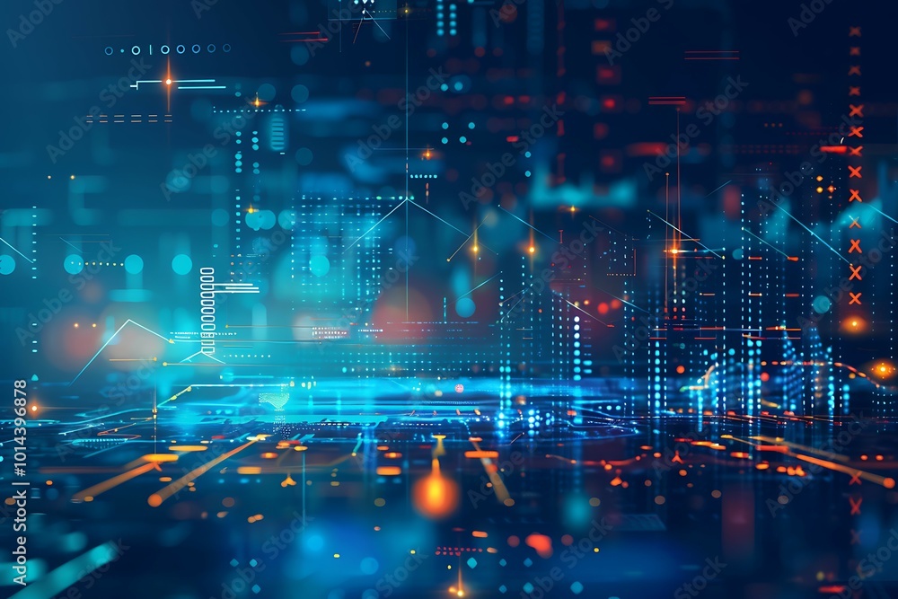 Futuristic technological background with glowing elements Futuristic technological background with glowing elements