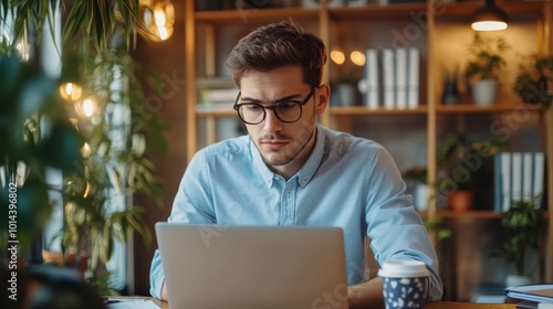 The Man Working on Laptop