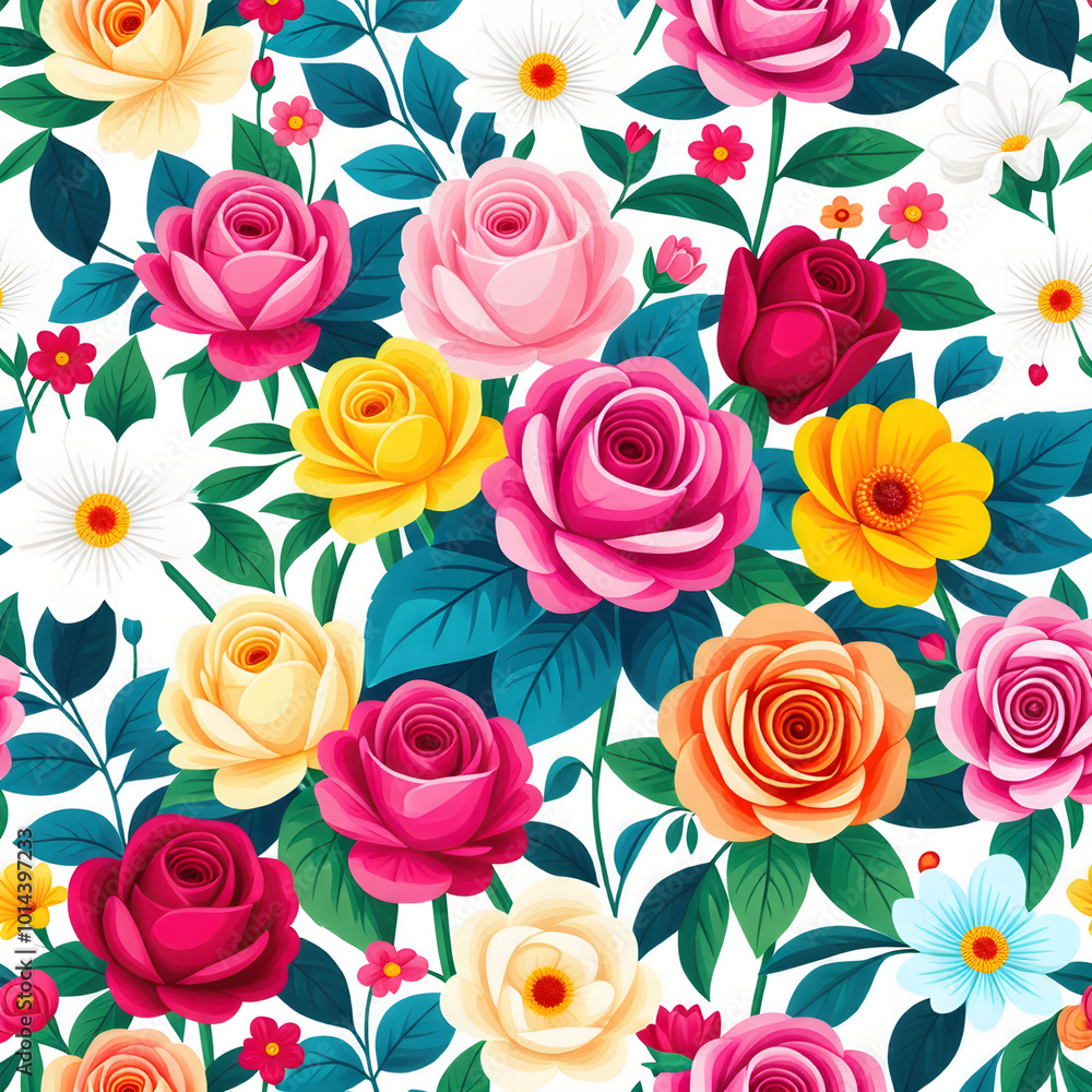 seamless pattern with roses seamless pattern with roses
