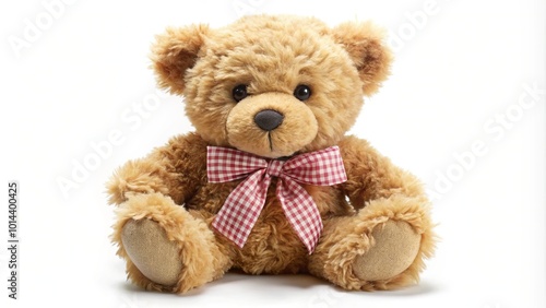 Cute teddy bear PNG featuring a bow, perfect for charming designs and lovely decorations in your creative projects.