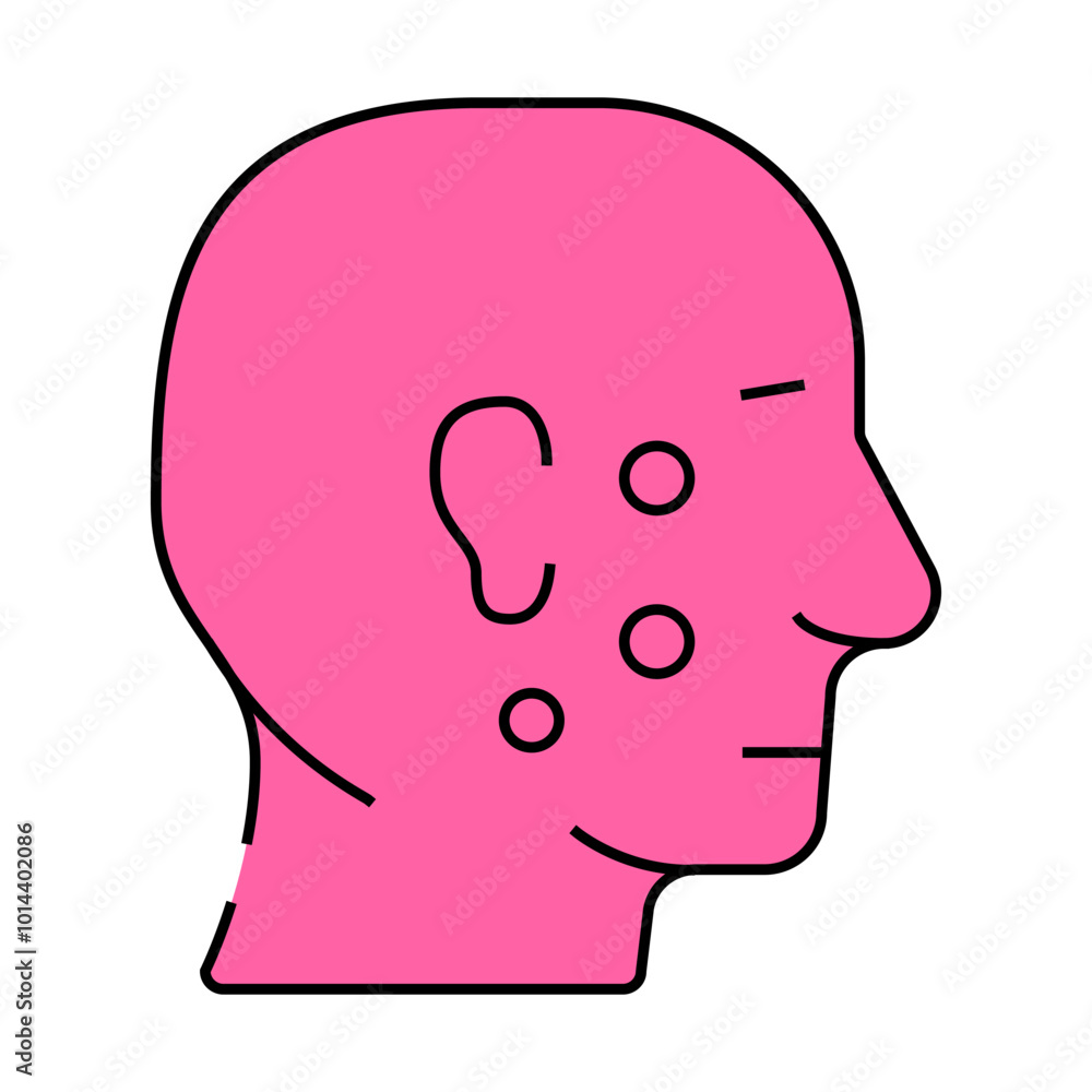 acne facial skin disease line icon vector. acne facial skin disease sign. isolated symbol illustration acne facial skin disease line icon vector. acne facial skin disease sign. isolated symbol illustration