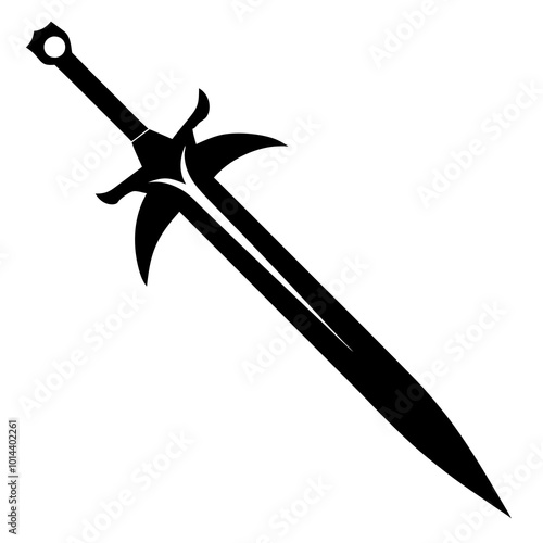 Sword Silhouette vector illustration