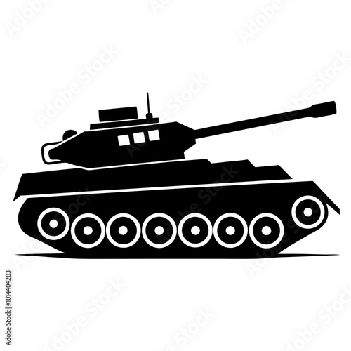 Tank Silhouette vector illustration