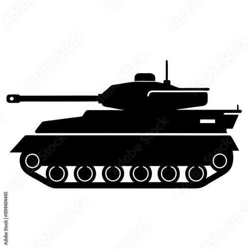 Tank Silhouette vector illustration