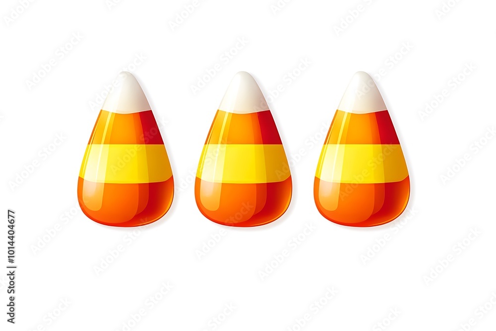 Group of smiling candy corn pieces Group of smiling candy corn pieces