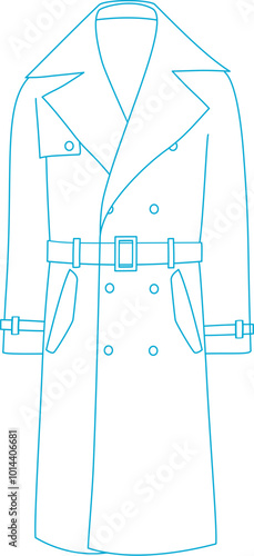 Classic Trenchcoat Lineart