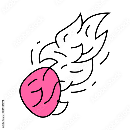 bolide burning line icon vector. bolide burning sign. isolated symbol illustration