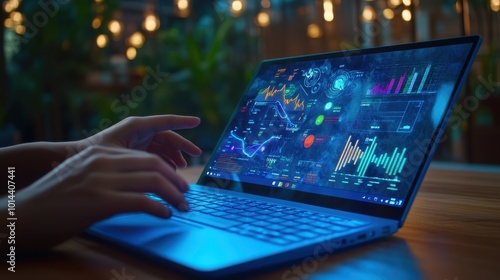 The Laptop Displaying Data Visualizations