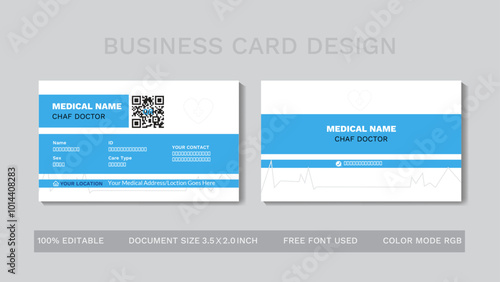 Dental care modern medical plus sign and business card design template