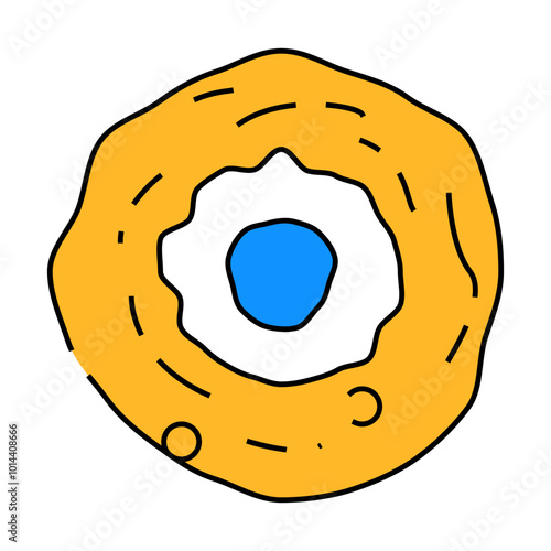 protoplanetary disk line icon vector. protoplanetary disk sign. isolated symbol illustration