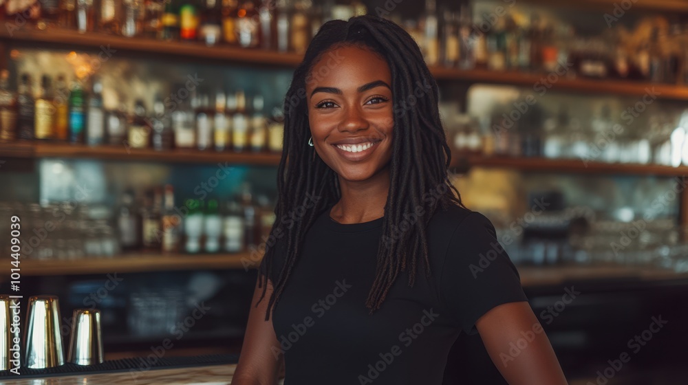The Smiling Bartender at Bar The Smiling Bartender at Bar