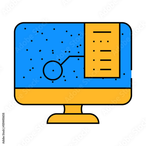 virtual planetarium line icon vector. virtual planetarium sign. isolated symbol illustration