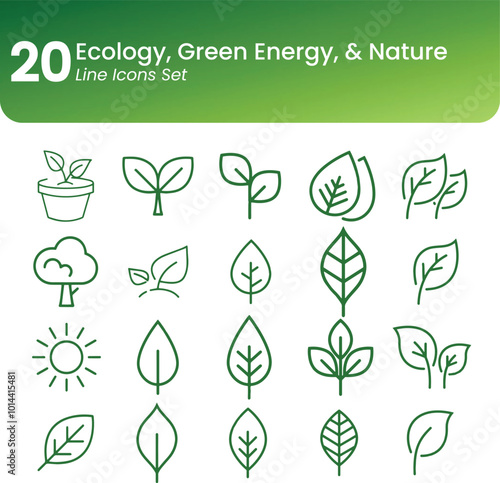 Ecology go green green energy nature organic recylce Icons set vector