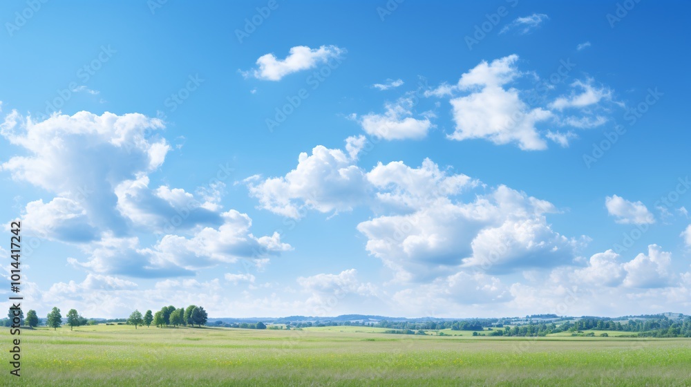A peaceful blue sky with small, scattered clouds A peaceful blue sky with small, scattered clouds