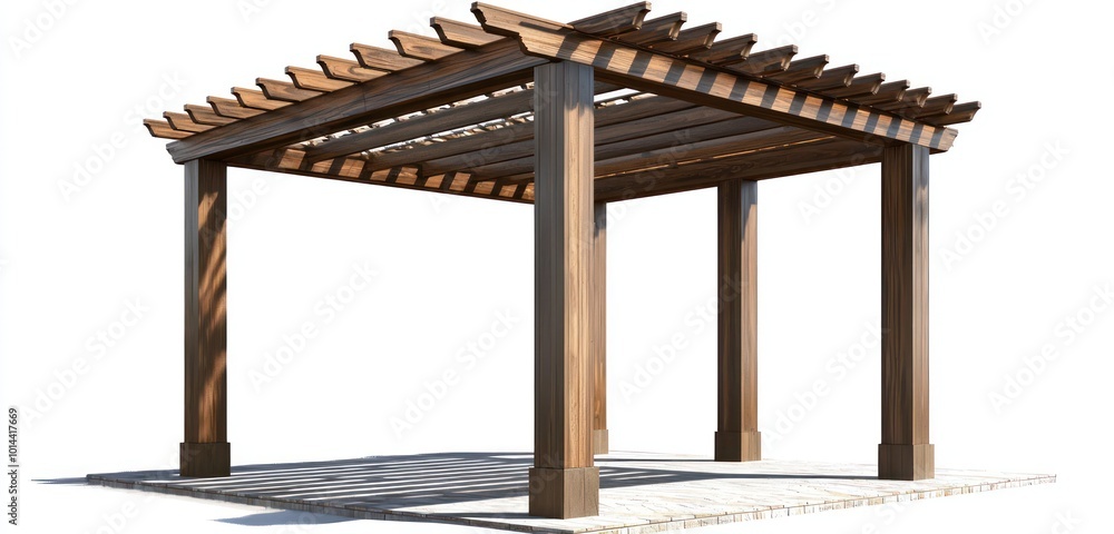 Architectural focus on a pergola against a transparent background showcases its design. Architectural focus on a pergola against a transparent background showcases its design.