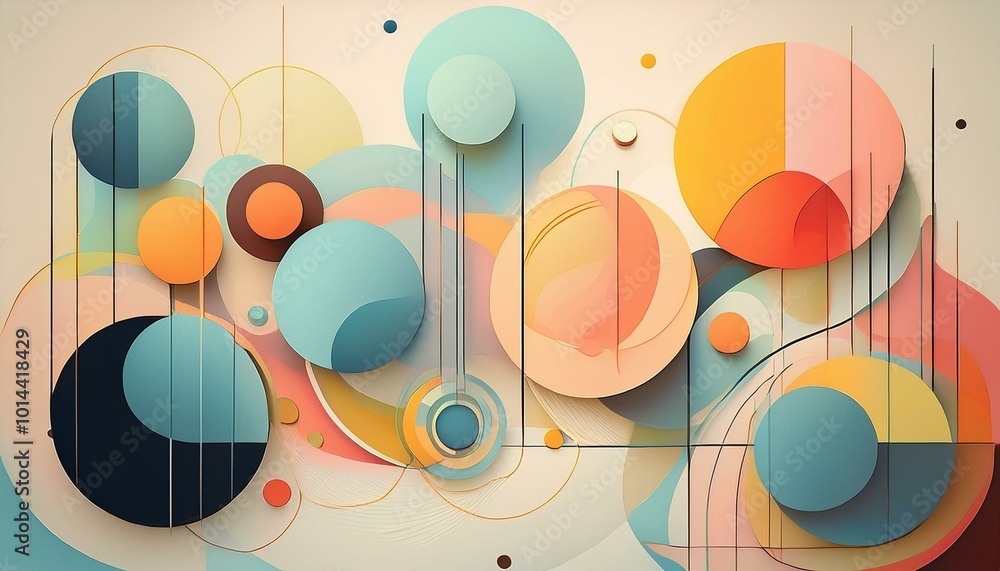 Obraz premium art Cloudy Sky with Gradient Colors