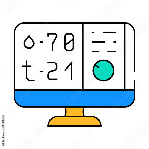 temperature and humidity control line icon vector. temperature and humidity control sign. isolated symbol illustration