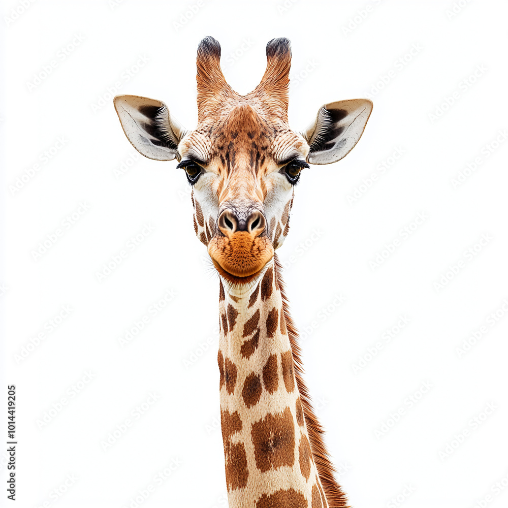 Obraz premium a giraffe isolated in white background