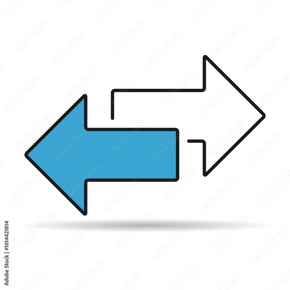 Exchange arrow transfer shadow icon,swap web button design, move symbol vector illustration Exchange arrow transfer shadow icon,swap web button design, move symbol vector illustration