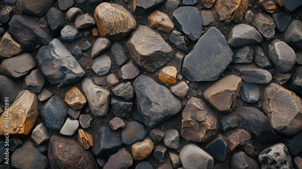Grey Pebbles Texture, Natural Stone Background
