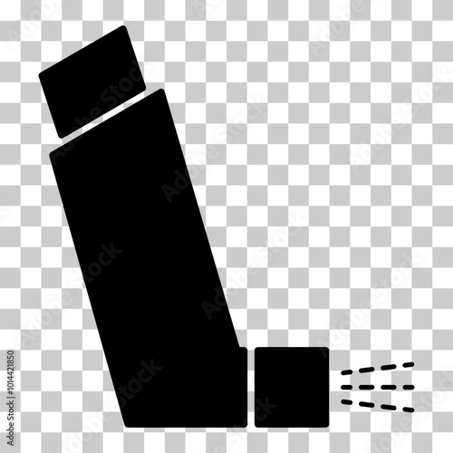 Asthma inhaler design icon, medicine health care sign, graphic vector illustration