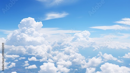 A deep blue sky with thin, streaky clouds creating a stunning view