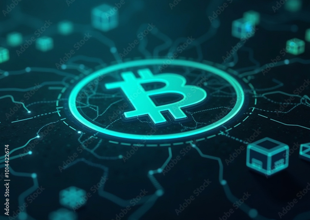Fototapeta premium bitcoin symbol 