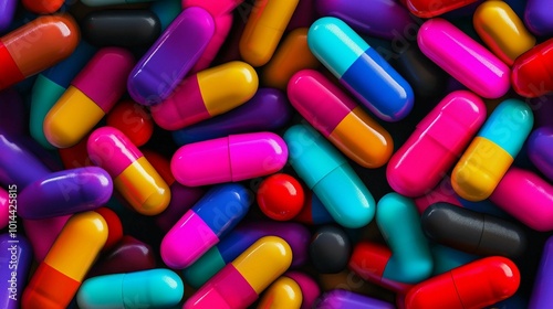 Colorful Pills Background Texture