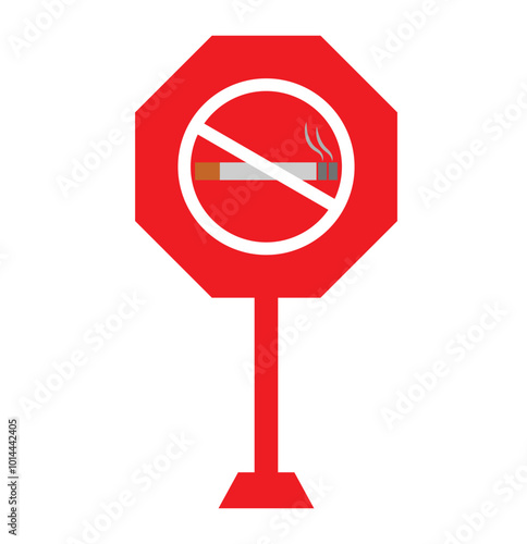 No smoking sign symbol. No smoking area. No smoking vector illustration. No smoking no vaping prohibition sign set