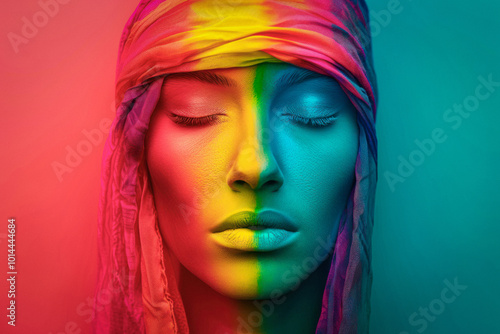 A detailed view of a womans...