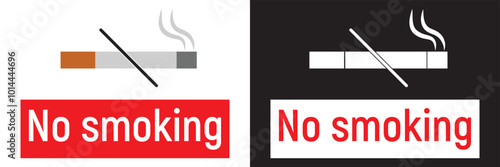 no smoking icon, no smoking sign, smoking prohibition sign vector illustration