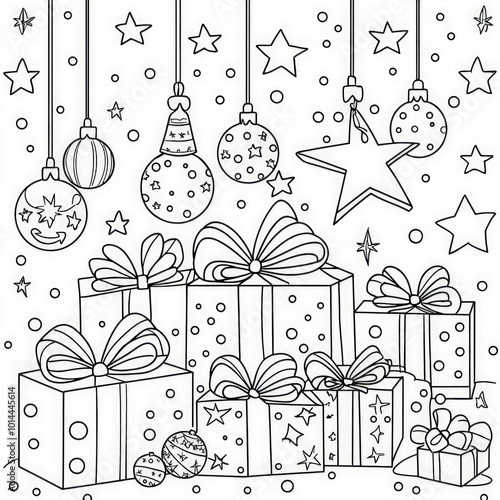 A festive holiday scene wit...