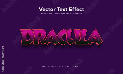 horror text effect dracula editable