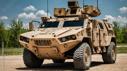 Light multi-role vehicle (lmtv) standing on a dirt road